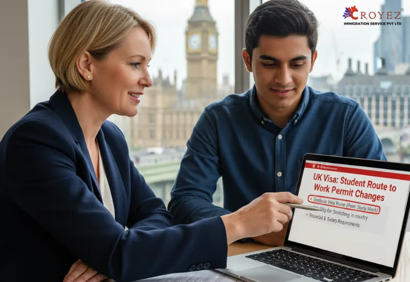 Can a Student visa be converted to a work permit in the UK?