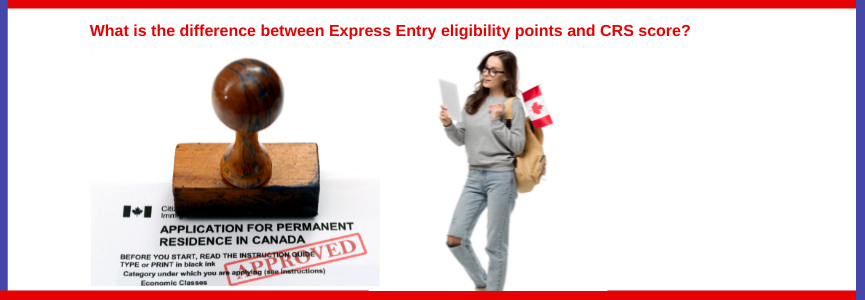 What is the difference between Express Entry eligibility points and CRS score?